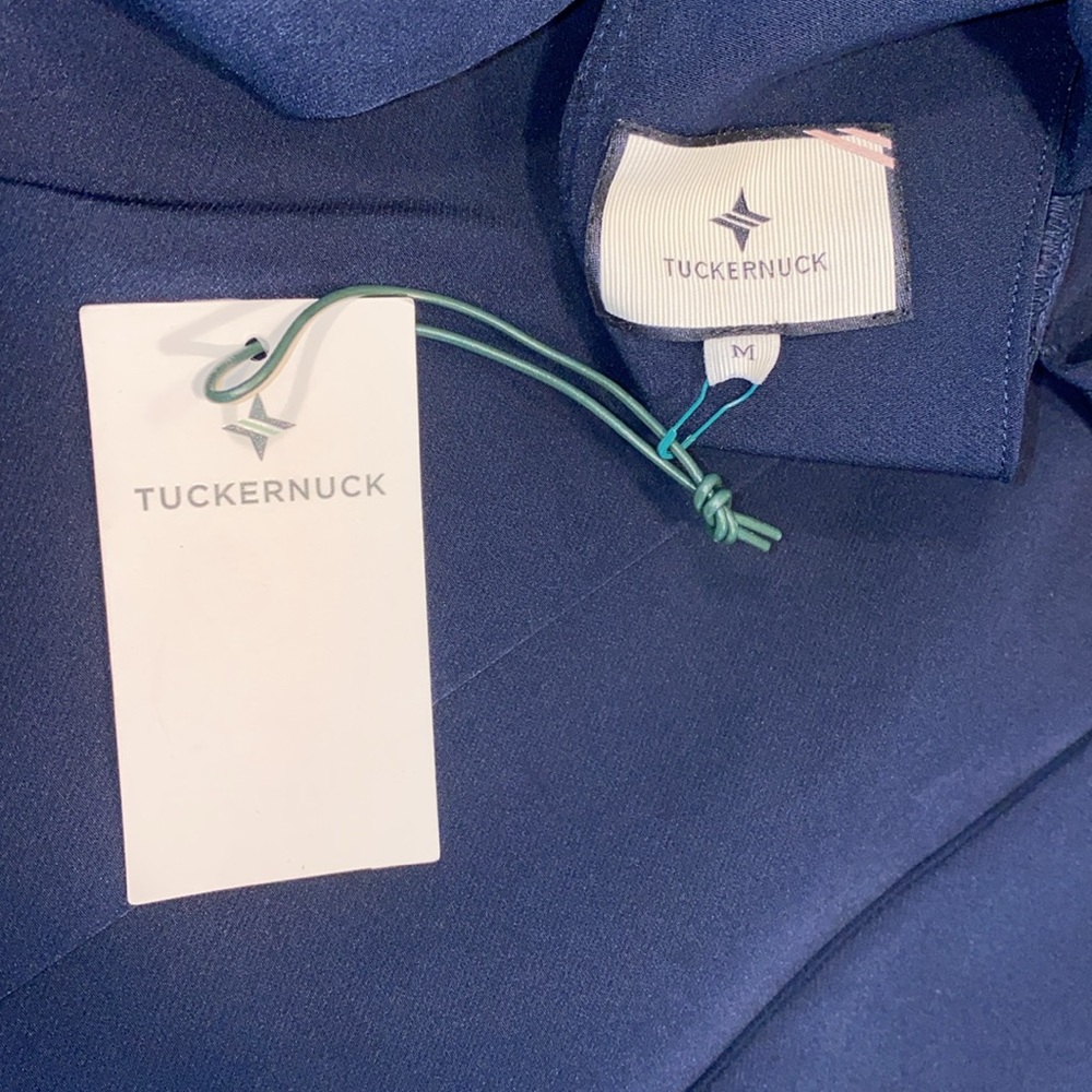 Tuckernuck | NEW Navy Daphne Bow Preppy Party Long Sleeve Mini Dress Size Medium - Picture 10 of 11